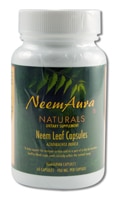 Органический лист Ним - 60 вегетарианских капсул - Neem Aura Neem Aura