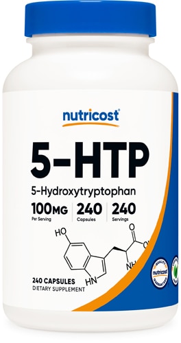 5-HTP 5-Hydroxytryptophan -- 100 mg - 240 Capsules (Капсулы) Nutricost