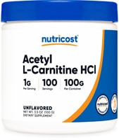 Acetyl L-Carnitine HCl без вкуса - 100 порций - Nutricost Nutricost
