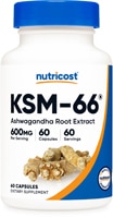 KSM-66 Экстракт Корня Ашвагандхи - 600мг - 60 Капсул - Nutricost Nutricost