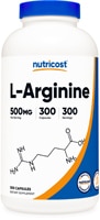 L-Arginine -- 500 mg - 300 Capsules (Капсулы) Nutricost