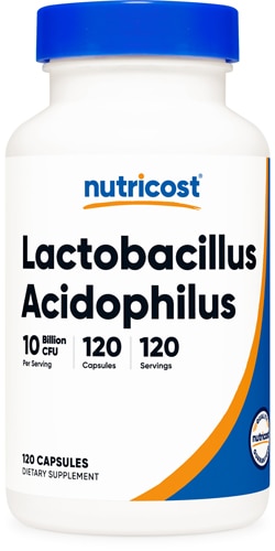 Лактобакillus Acidophilus 10 миллиардов КОЕ - 120 капсул вегетарианских Nutricost