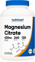 Magnesium Citrate -- 420 mg - 240 Capsules (Капсулы) Nutricost