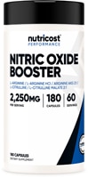 Усилитель оксида азота - 2250 мг - 180 капсул - Nutricost Nutricost