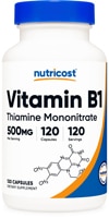 Витамин B1 тиамина мононитрат — 500 мг — 120 капсул Nutricost