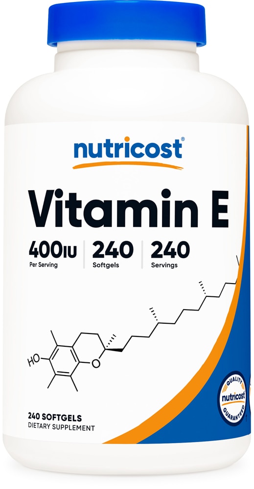 Витамин E - 400 МЕ - 240 капсул - Nutricost Nutricost