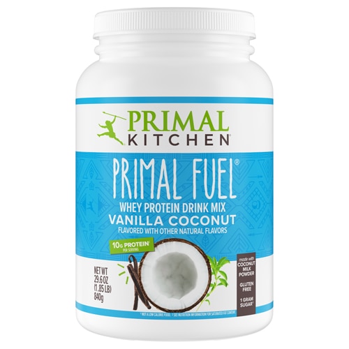 Primal Fuel™ Сывороточный протеиновый напиток, смесь ванили и кокоса, 21 порция Primal Kitchen