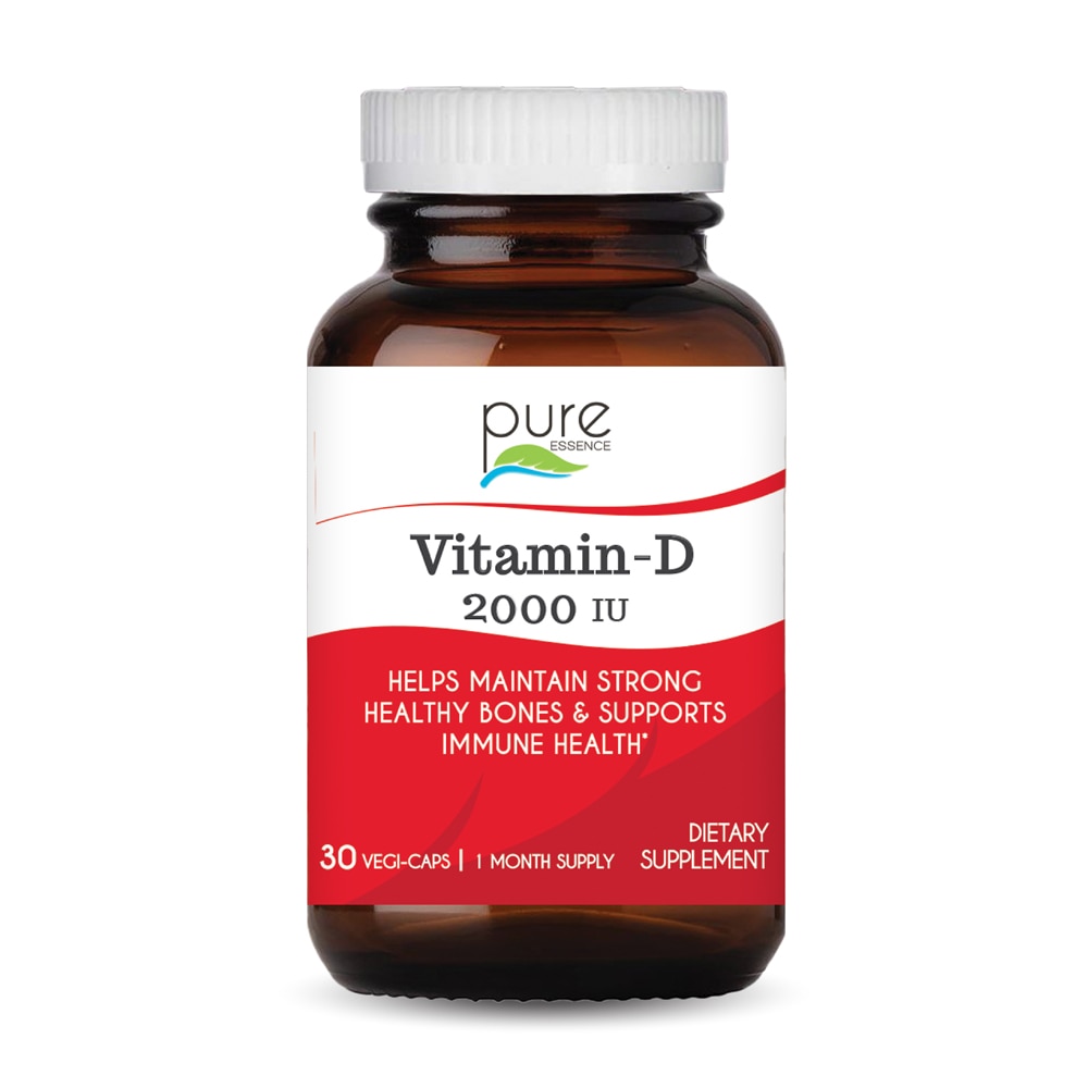 Vitamin-D 2000 IU™ -- 30 Vegi-Caps Pure Essence