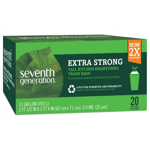 Kitchen Garbage Bags Extra Strong 13 Gallon -- 20 Bags Seventh Generation