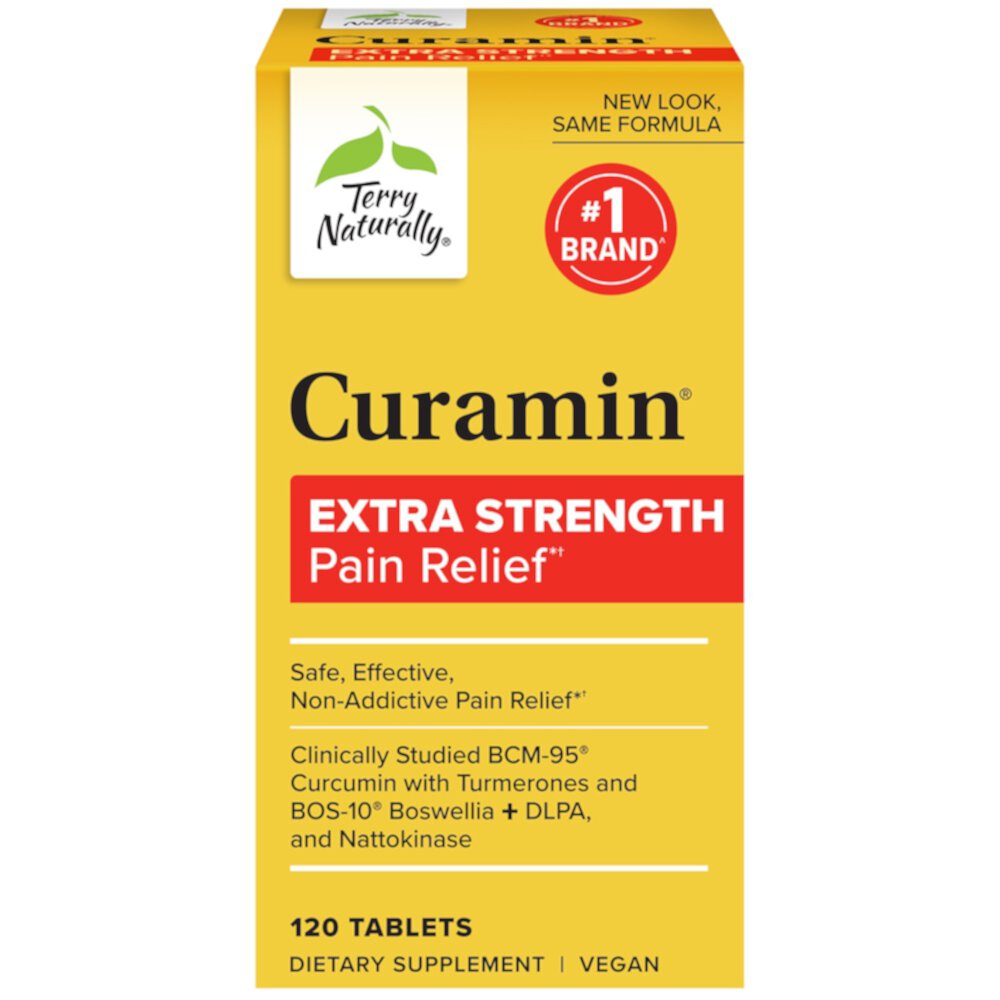 Curamin Extra Strength Pain Relief -- 120 Tablets Terry Naturally