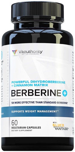 Berberine+ -- 60 Vegetarian Capsules (Вегетарианские капсулы) Vitauthority