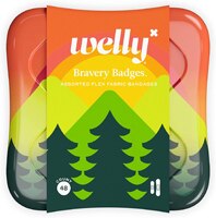 Ассортимент бинтов из гибкой ткани для кемпинга Bravery Badges -- 48 бинтов Welly