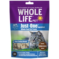 Just One Ingredient Whole Food Cat Treats Pure Turkey Breast -- 3 oz Whole Life Pet