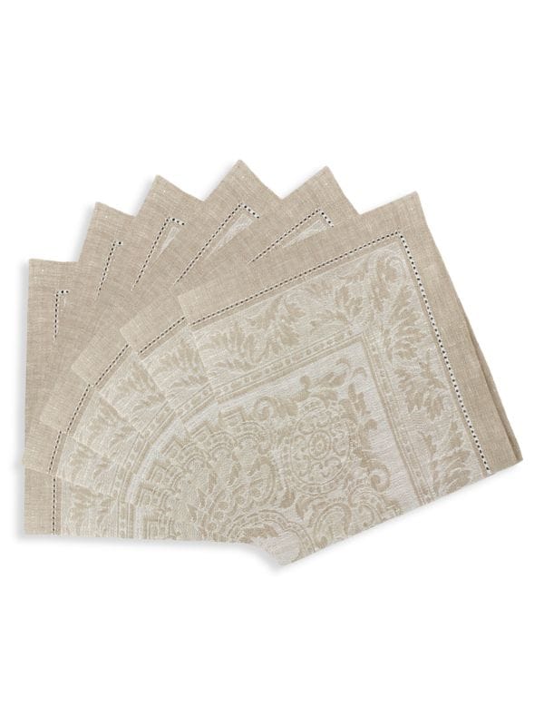 6-Piece Arboretum Linen Napkin Set French Home