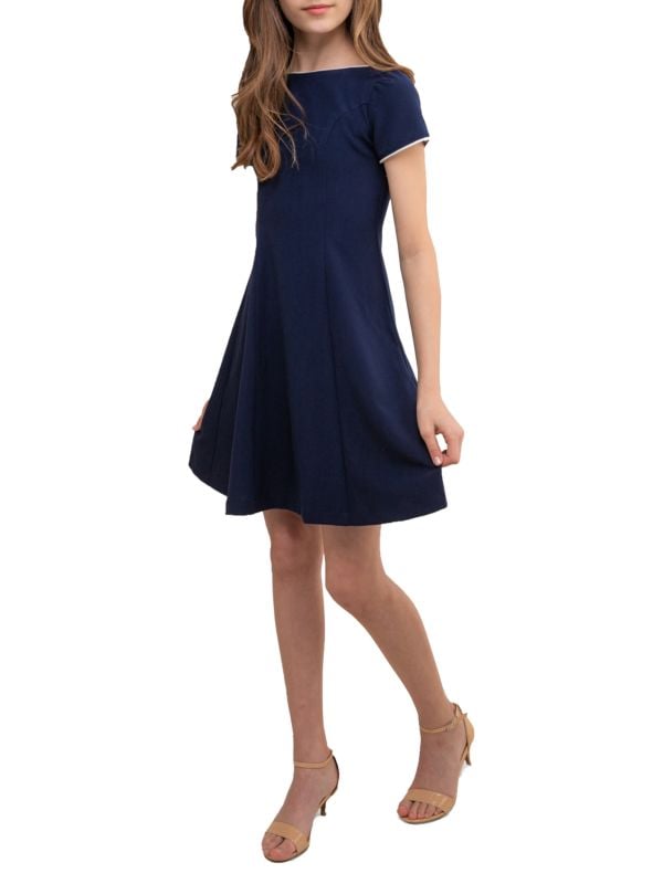 Нарядное платье Un Deux Trois Для девочек Piped Fit & Flare Mini Dress Un Deux Trois