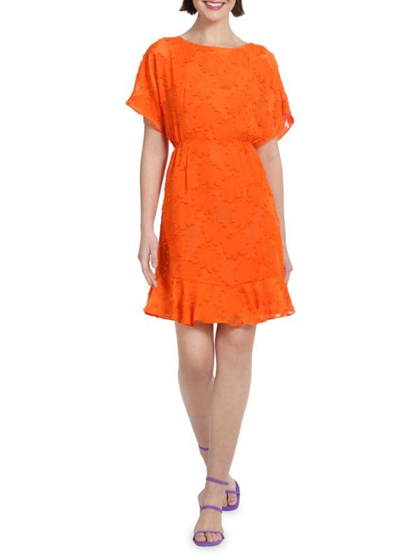 Мини-платье с цветочным принтом и расклешенным силуэтом Donna Morgan