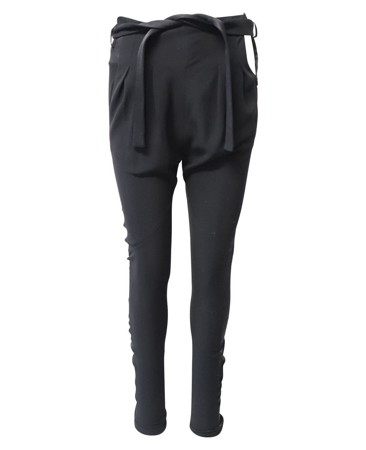 Черные брюки с завязками на талии Balenciaga из триацетата Balenciaga