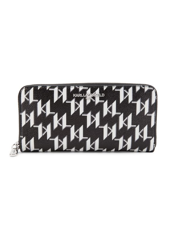 Бумажник Karl Lagerfeld Paris Monogram Zip Around Karl Lagerfeld Paris