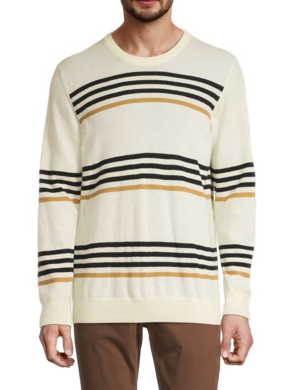 Полосатый кашемировый свитер Saks Fifth Avenue