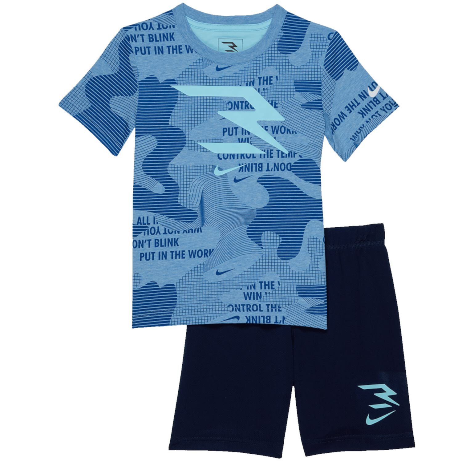 Training Camp Camo Set (Toddler/Little Kids/Big Kids) Nike 3BRAND Kids