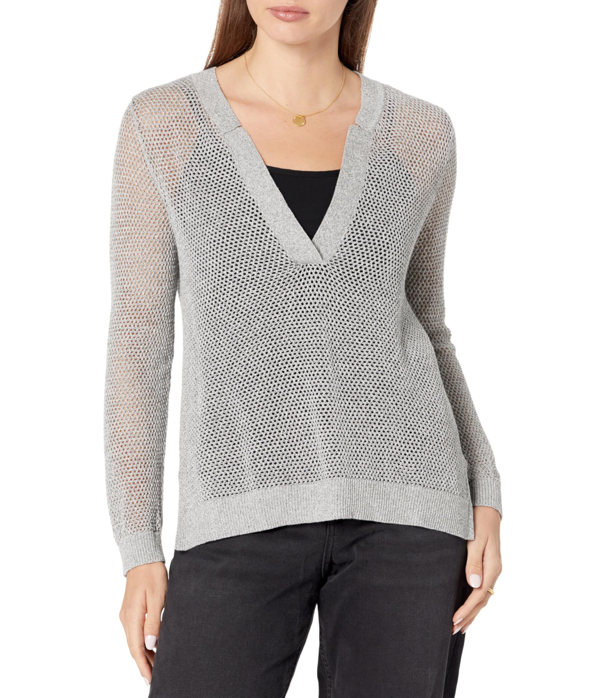 Petite Mesh Stitch Sweater Nic+Zoe