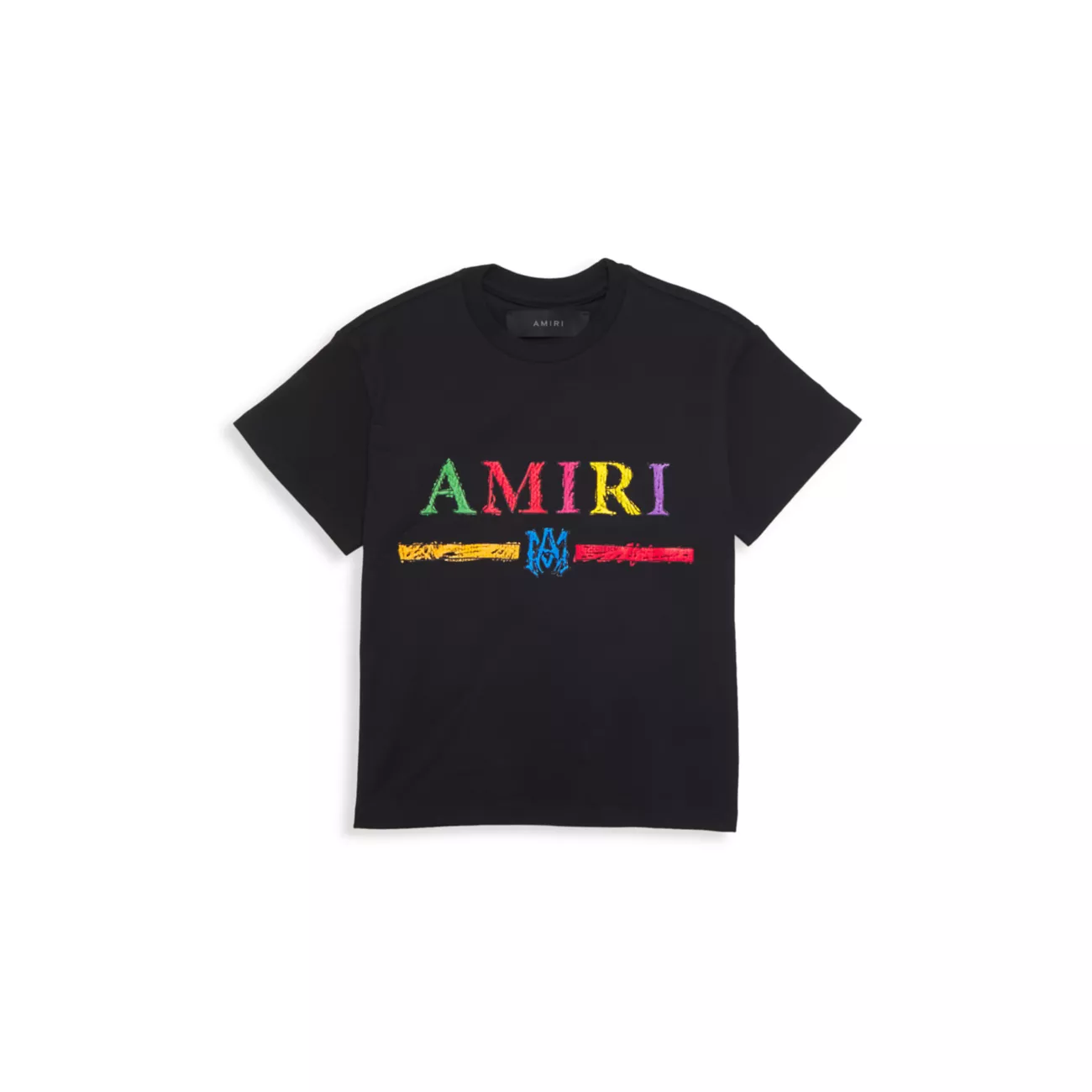 Маленький детский &amp; Детская футболка с логотипом и рисунком карандашом Amiri