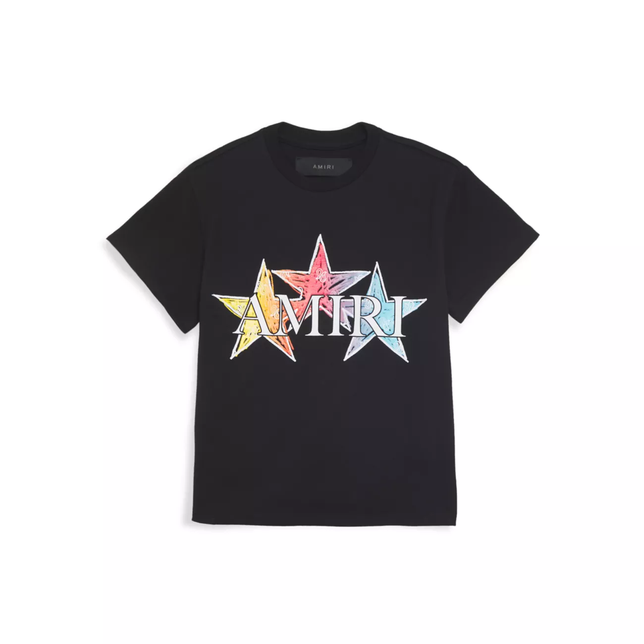 Маленький детский &amp; Детская футболка со звездами и логотипом Amiri