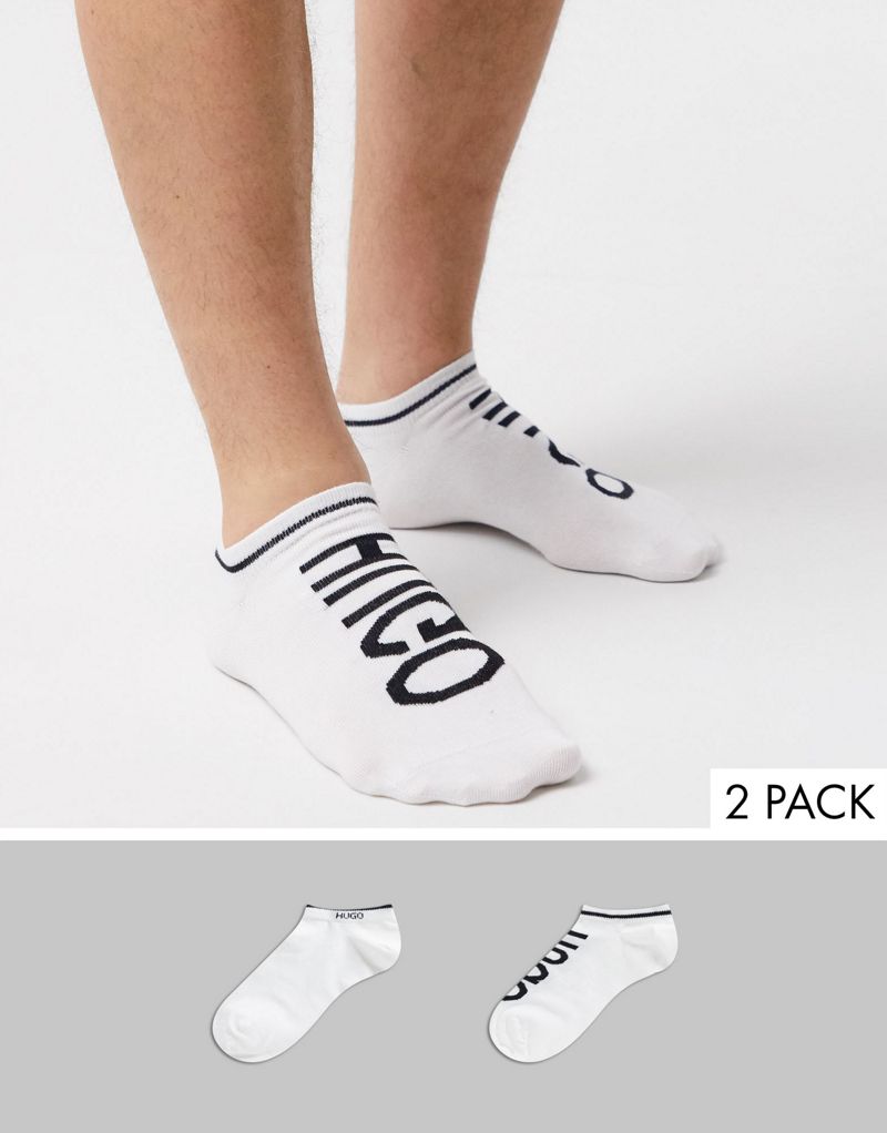 Набор из двух белых носков-кроссовок с логотипом HUGO Hugo Red