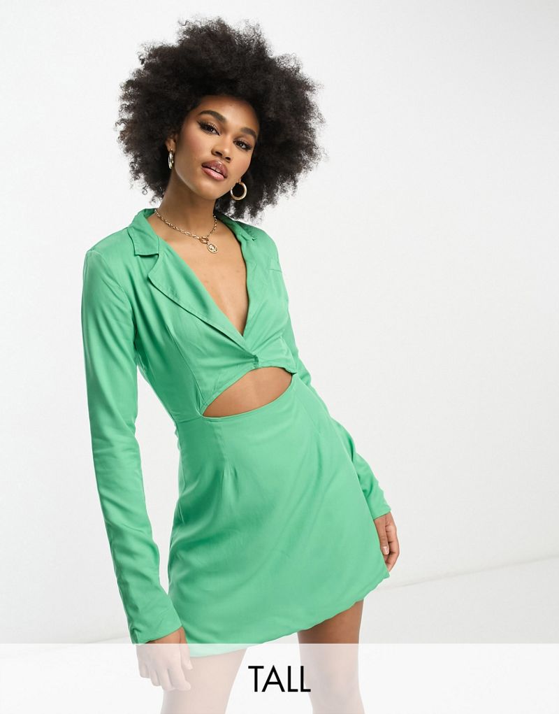 Зеленое платье-блейзер мини с вырезом Heartbreak Tall Heartbreak