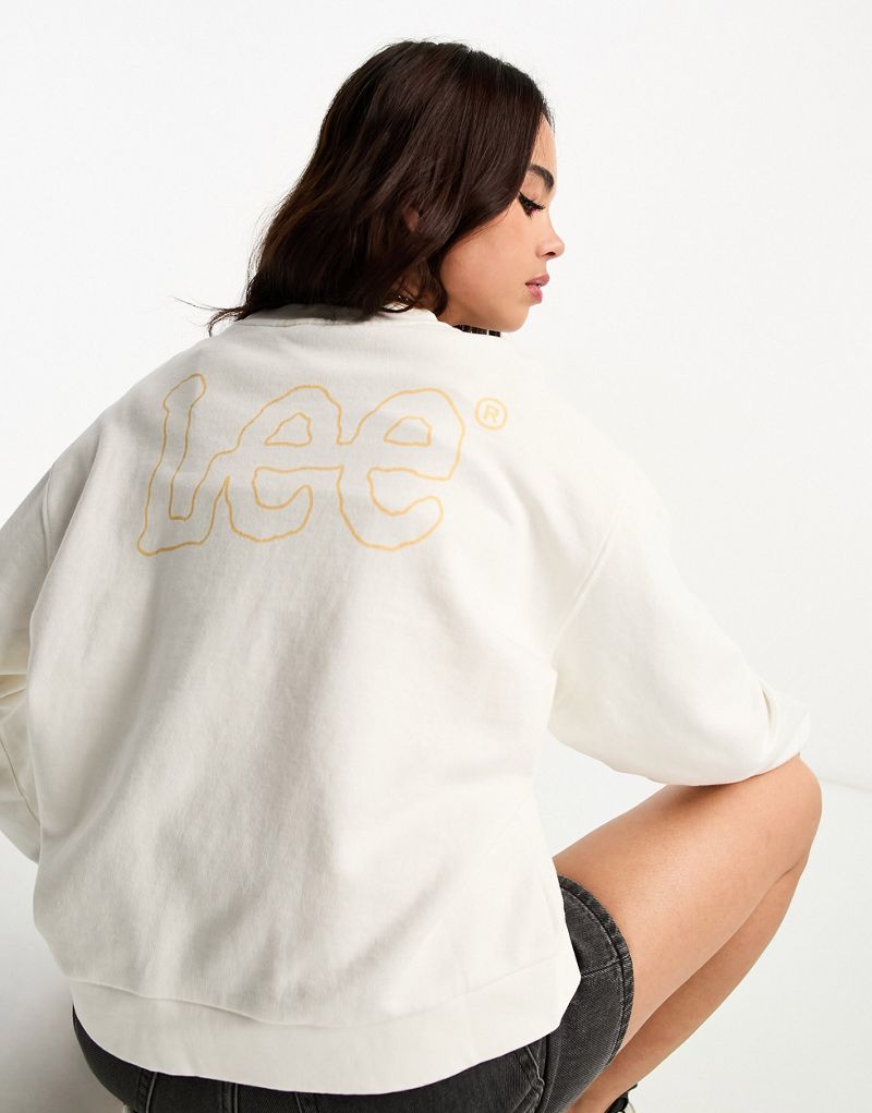Белоснежная толстовка с логотипом Lee Lee Jeans