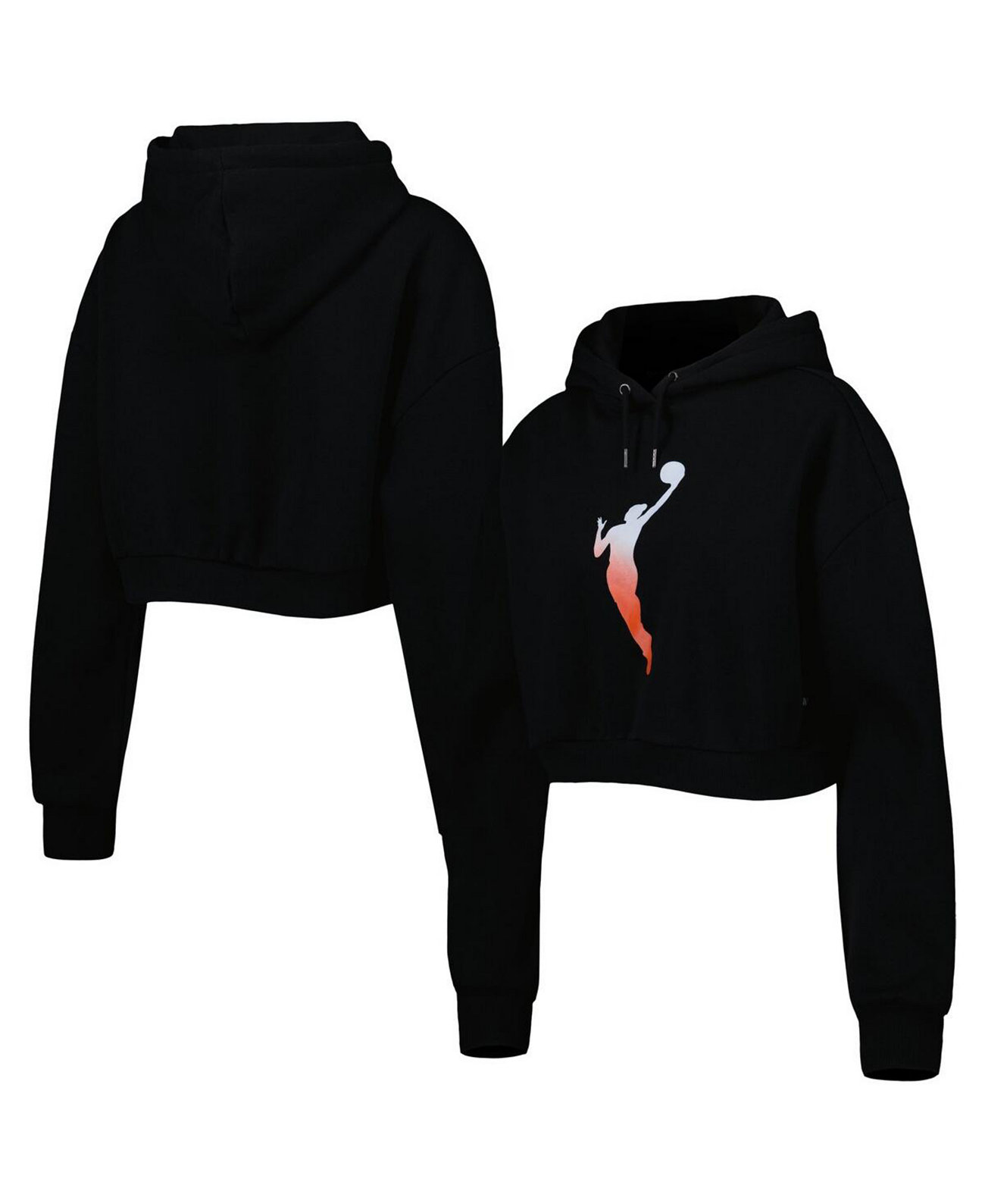 Женский черный укороченный пуловер с капюшоном WNBA Logowoman The Wild Collective