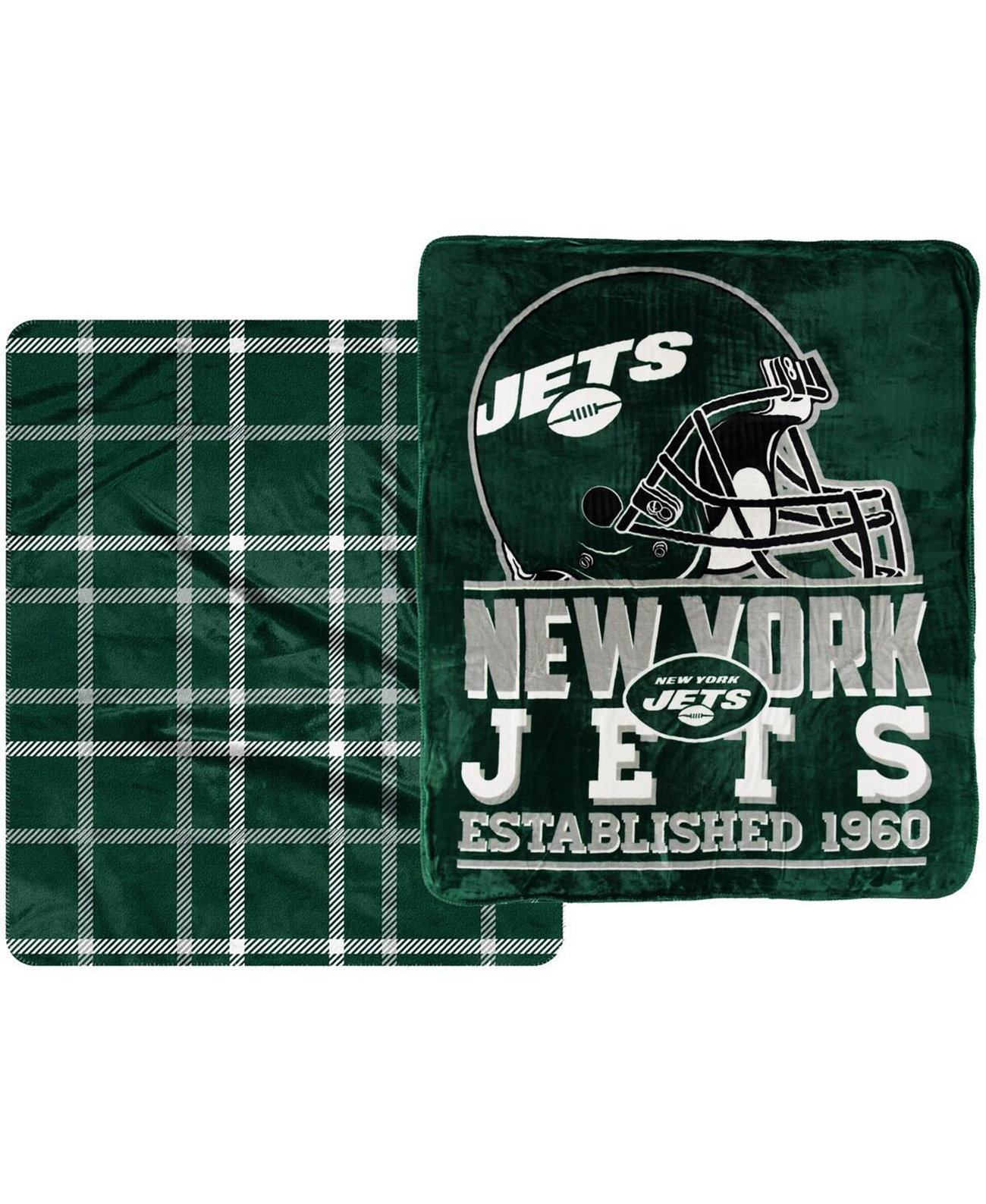 Плюшевое плед The New York Jets Home Field Cloud размером 60 x 70 дюймов Northwest Company