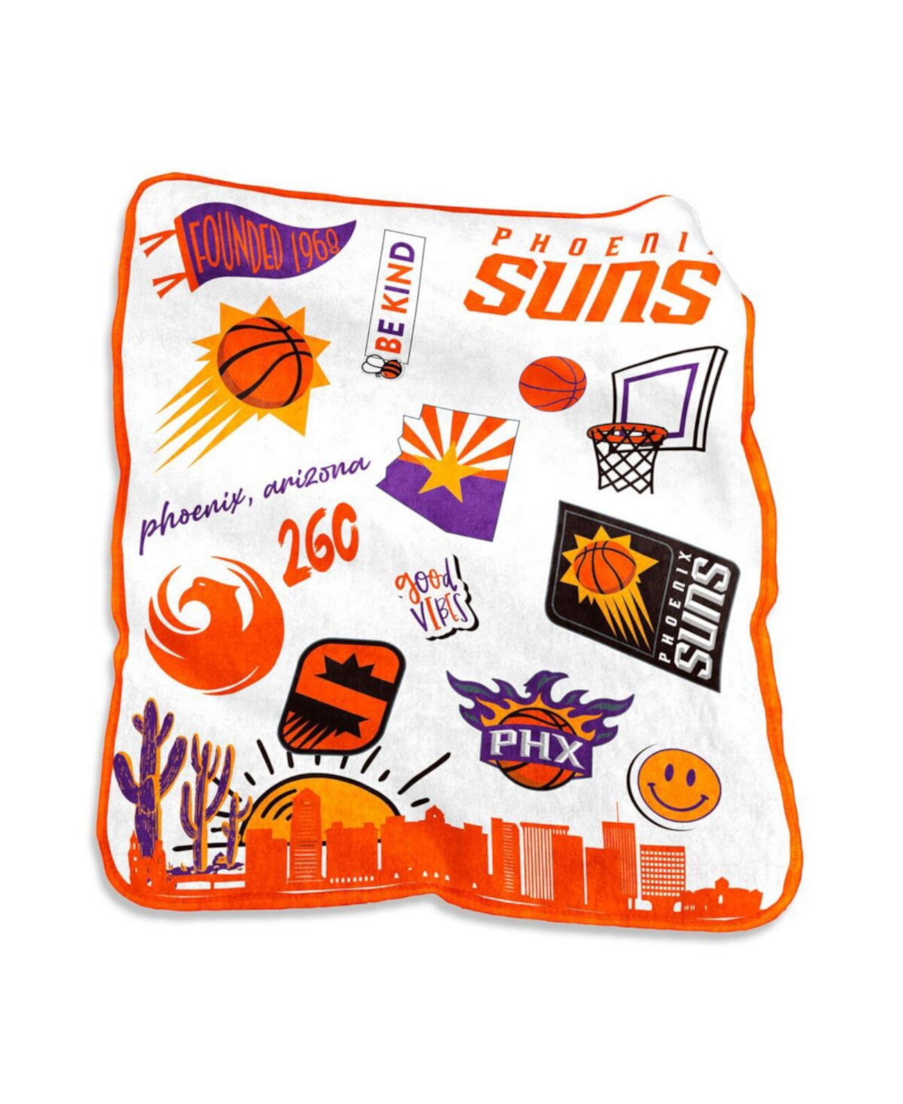 Плюшевое покрывало Phoenix Suns Native Raschel размером 50 x 60 дюймов Logo Brand