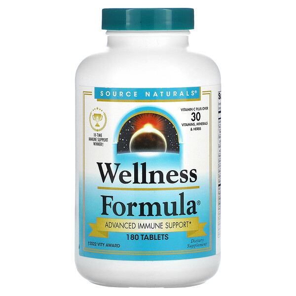 Wellness Formula, расширенная поддержка иммунитета, 180 таблеток Source Naturals