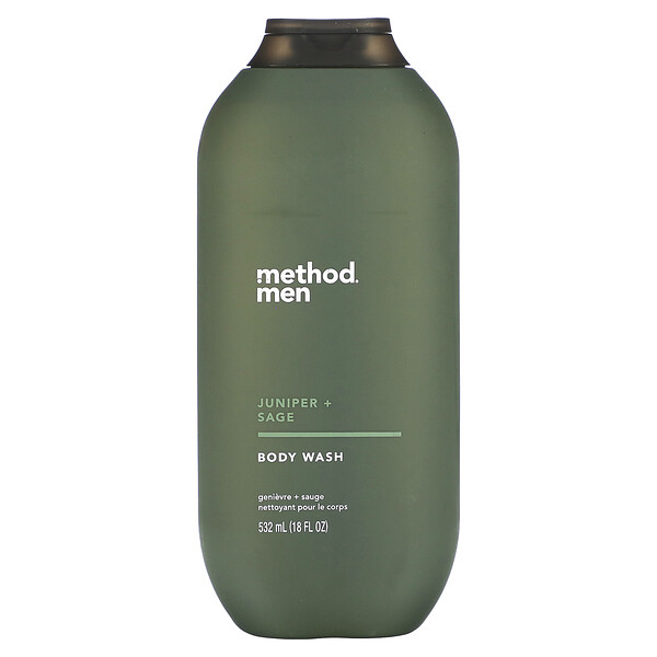 Men, Body Wash, Juniper + Sage, 18 fl oz (532 ml) Method