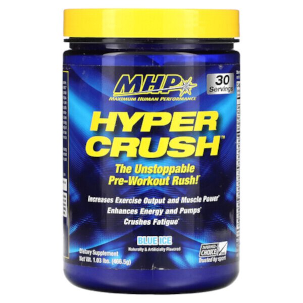 Hyper Crush, Предтренировочный комплекс, Blue Ice, 1,03 фунта (466,5 г) MHP