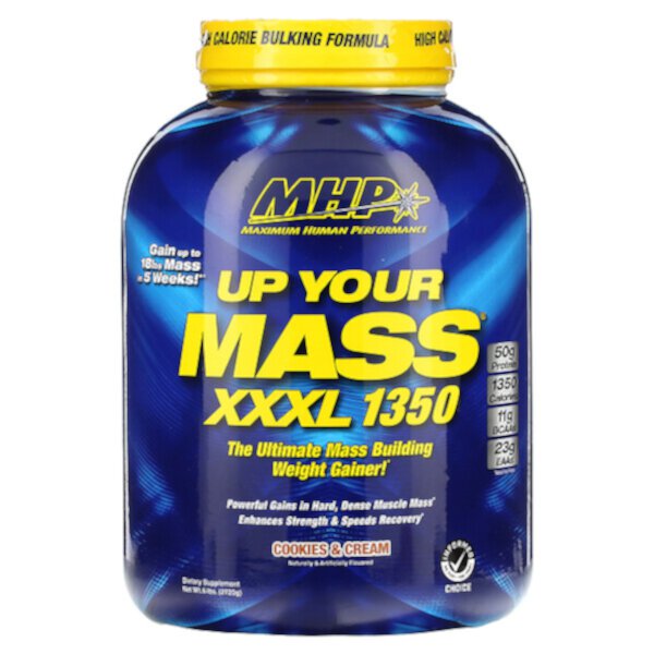 Up Your Mass XXXL 1350, Cookies & Cream, 6 lbs (2,720 g) Maximum Human Performance, LLC