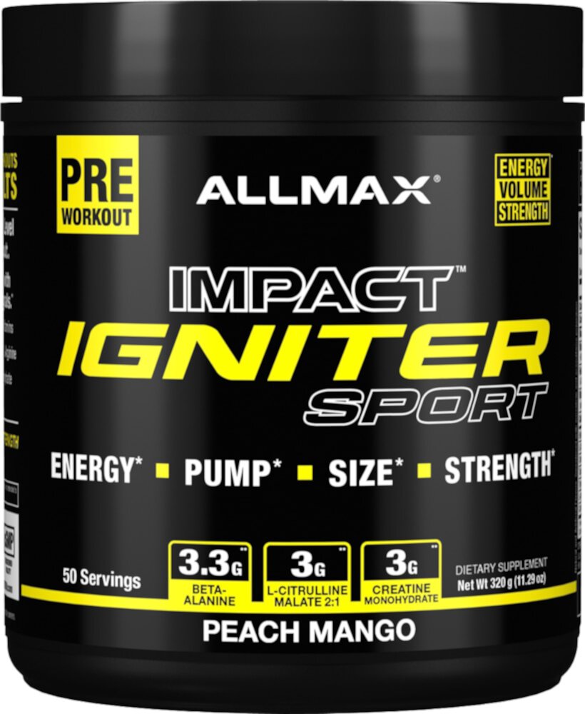 Impact Igniter Sport Peach Mango -- 50 Servings (Порции) ALLMAX