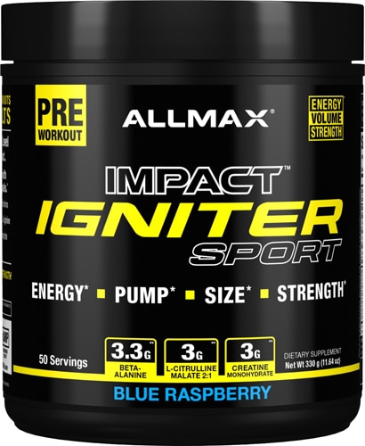 Impact Igniter Sport Blue Raspberry — 50 порций ALLMAX