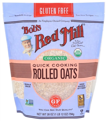 Gluten Free Organic Quick Cooking Rolled Oats -- 28 oz Bob's Red Mill