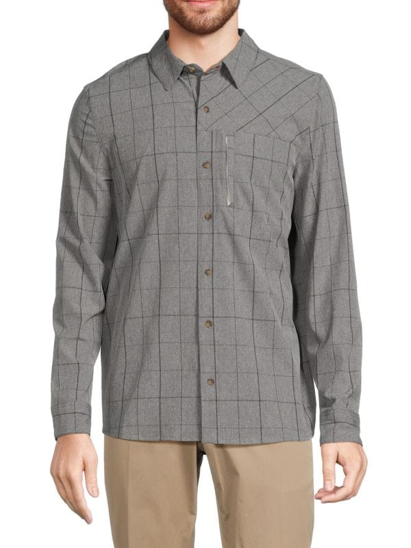 Мужская Повседневная рубашка Avalanche Checked Button Down Avalanche