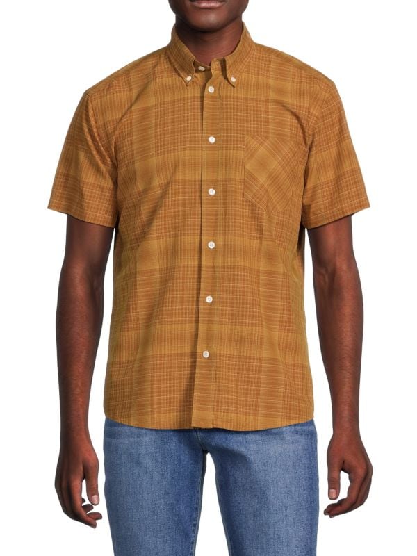 Рубашка стандартного кроя Tuscumbia в клетку из смесового льна Billy Reid