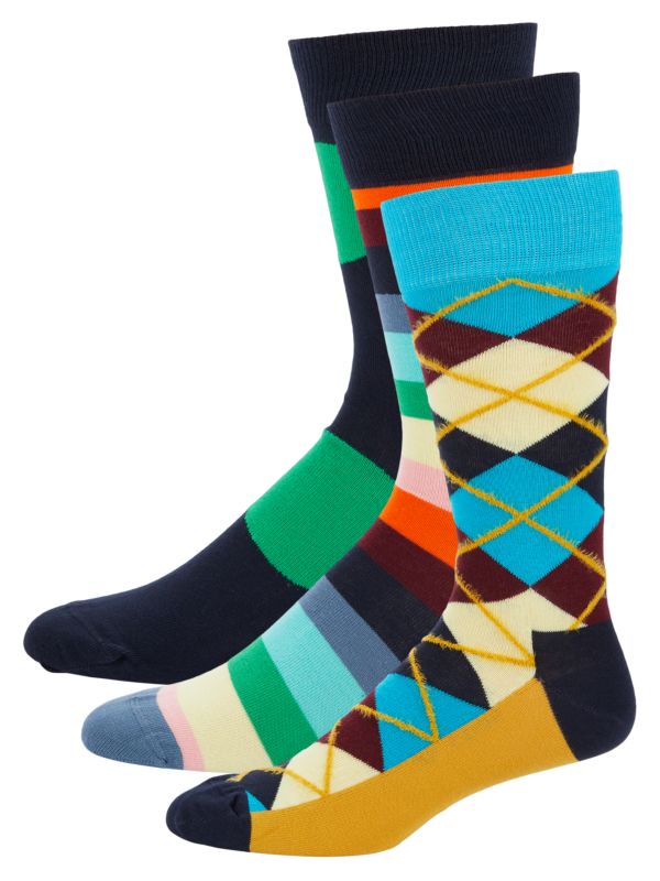 Подарочный набор из 3 носков в ассортименте Happy Socks