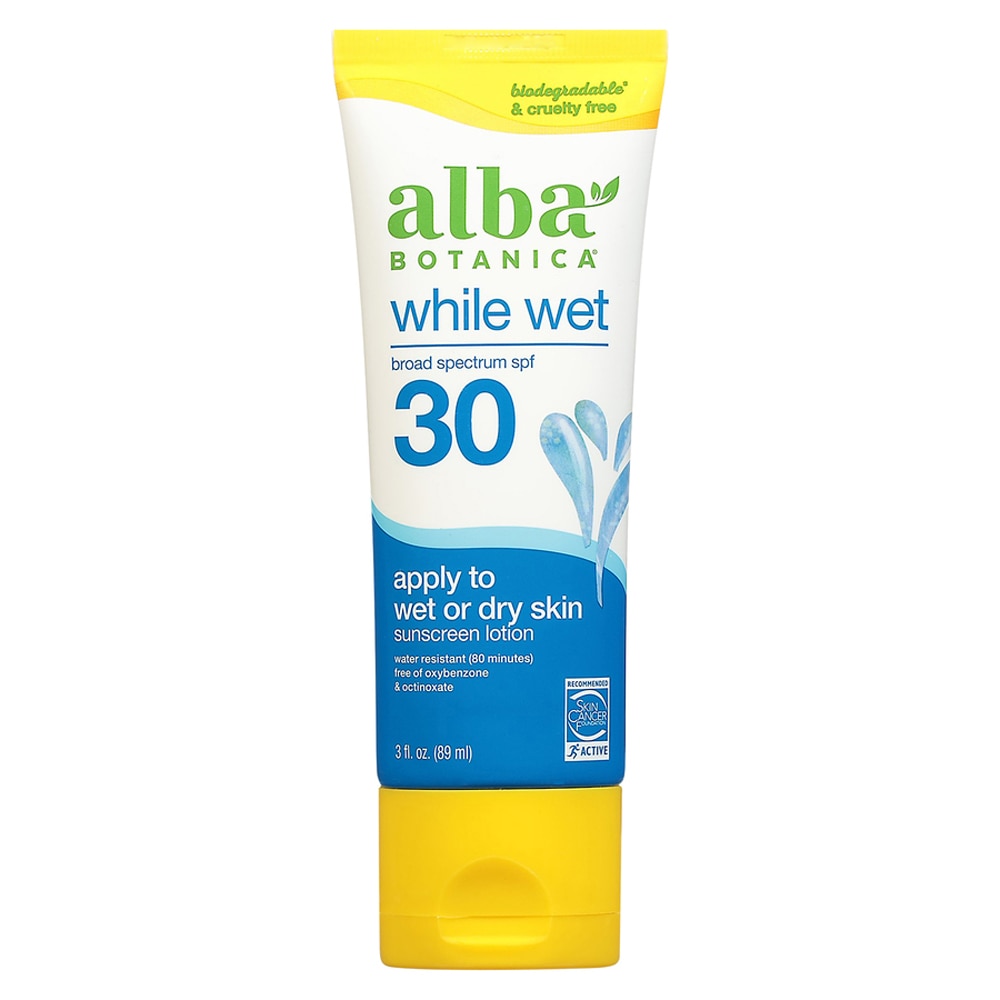 Солнцезащитный лосьон Botanica While Wet SPF 30 -- 3 жидких унции Alba