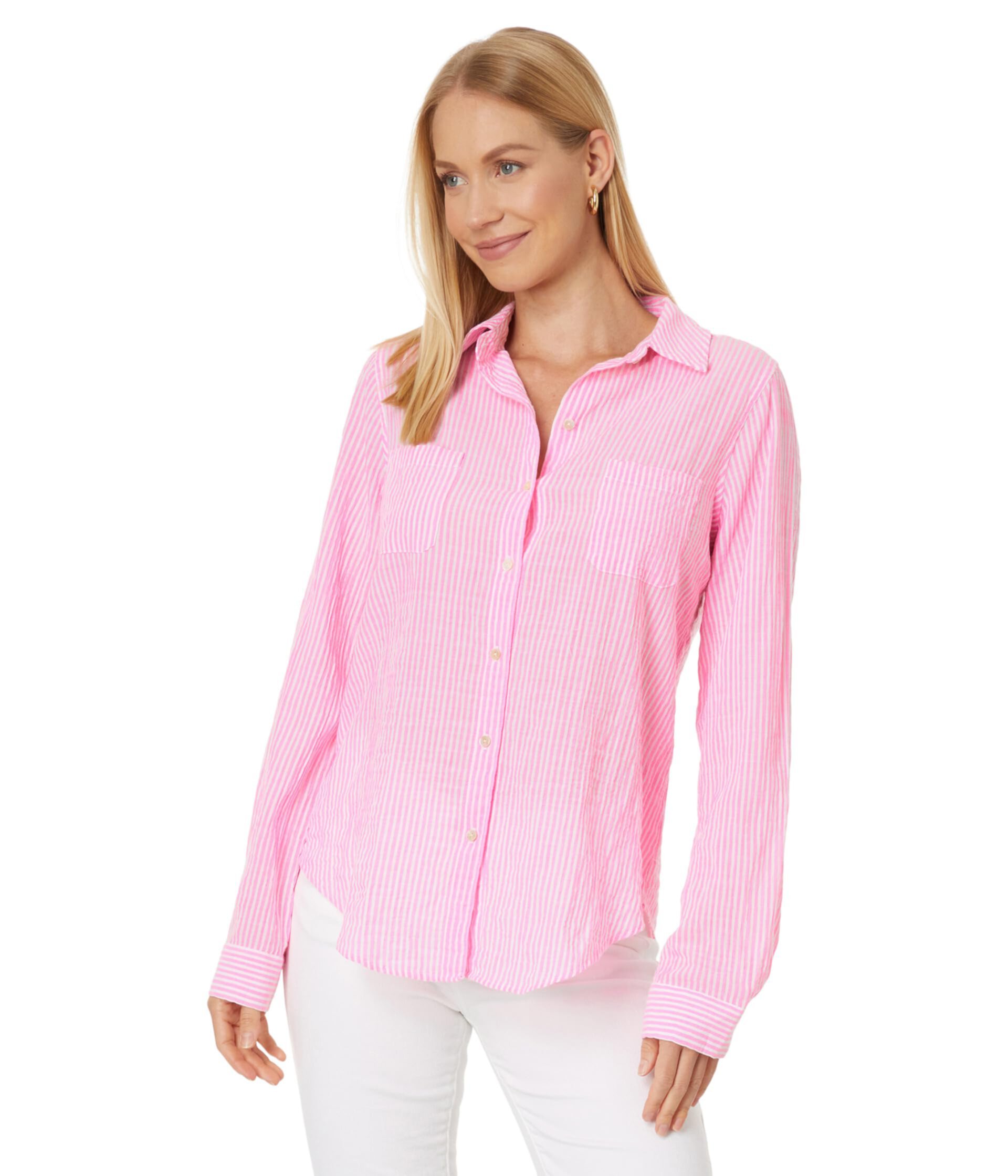 Женская Повседневная Рубашка Lilly Pulitzer Sea View Button-Down Lilly Pulitzer