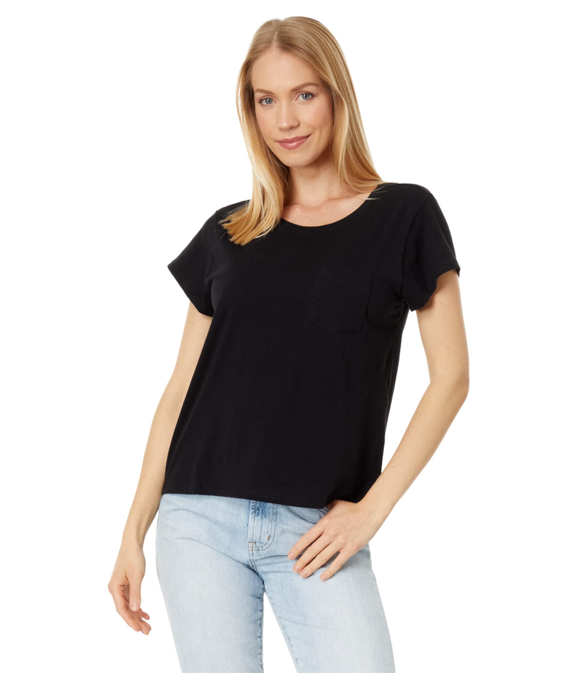 Boxy Pocket Crew Neck Lilla P