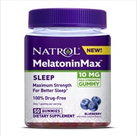 MelatoninMax Черника - 10 мг - 50 жевательных конфет - Natrol Natrol