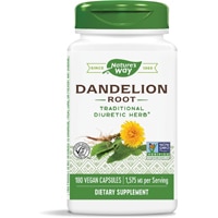 Dandelion Root - Traditional Diuretic Herb -- 1575 mg per Serving (Порция) - 180 Vegan Capsules (Веганские капсулы) Nature's Way