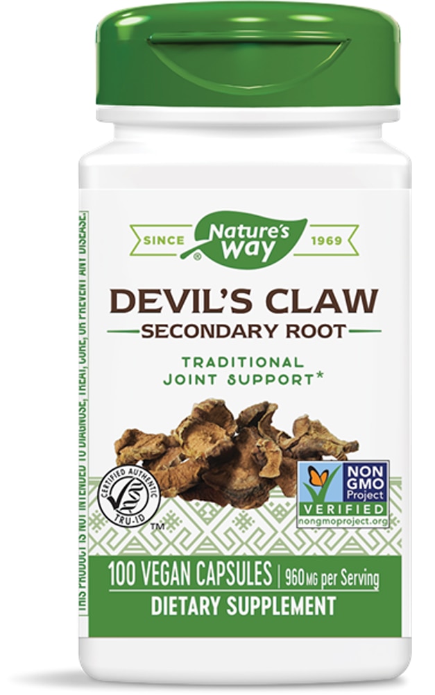 Devil’s Claw - Secondary Root -- 960 mg Per Person - 100 Vegan Capsules (Веганские капсулы) Nature's Way