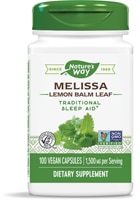 Мелисса, лист лимонной мелиссы - 1500 мг на порцию - 100 веганских капсул - Nature's Way Nature's Way